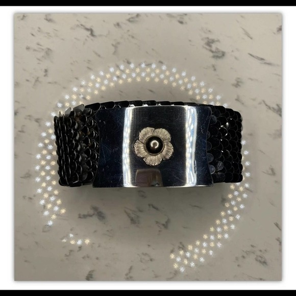 Silver Snake Detailed Hook Stretchy Vintage Belt - Picture 5 of 6